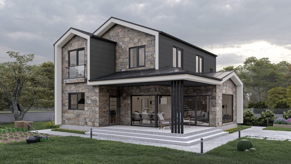 Çift katlı çelik villa