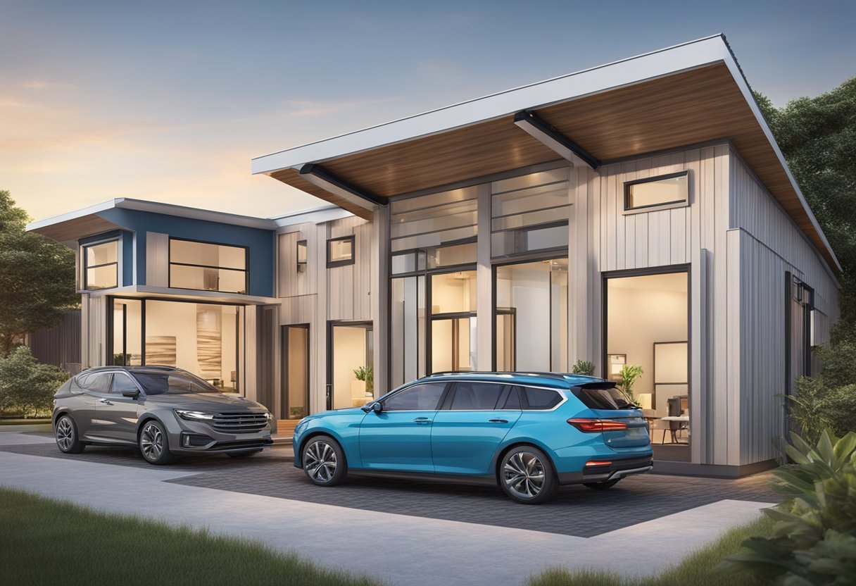 A variety of unique and stylish roof models are displayed in a showroom setting, showcasing different designs and materials
